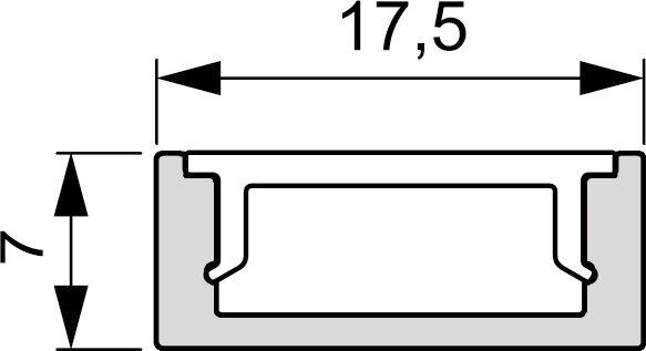Actual product image L&S LED recessed/mounting profiles Paris without light bezel