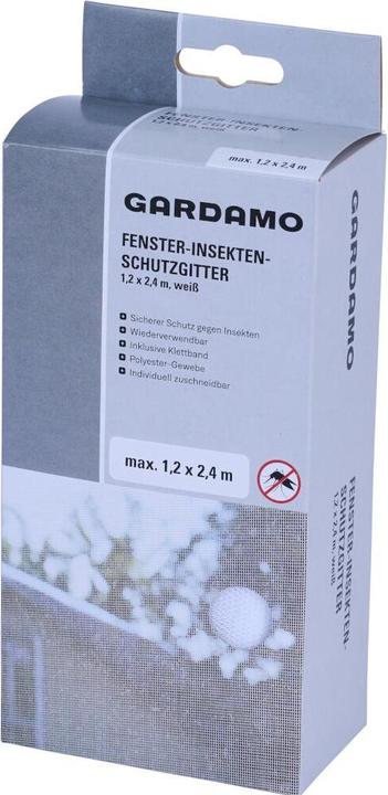 Actual product image Siena Garden Fliegengitter 1,2 m x 2,4 m weiss für Fenster mit Klettband (240 x 120 cm)