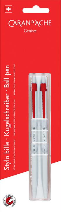 Produktbild Caran d'Ache 825 Kugelschreiber im Blister (Rot, 2 x)