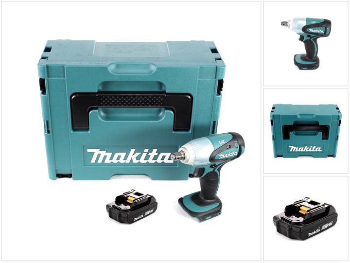 Produktbild Makita DTW 251 A1J Akku Schlagschrauber 18 V 230 Nm 1/2" + 1x Akku 2,0 Ah + Makpac - ohne Ladegerät