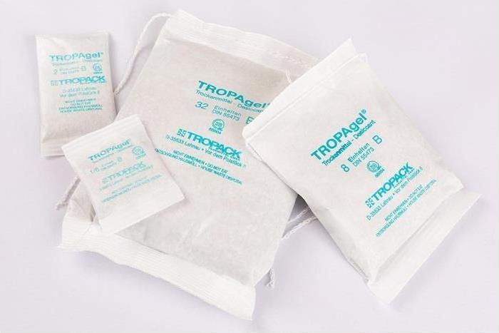 Produktbild Transpak Trockenmittelbeutel nach DIN 55473 Masse 40x65 mm weiss (1.80 Stück)