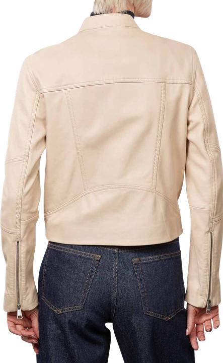 Actual product image Hugo Boss Boss Orange Saleste Leather Jacket Open Beige (M)