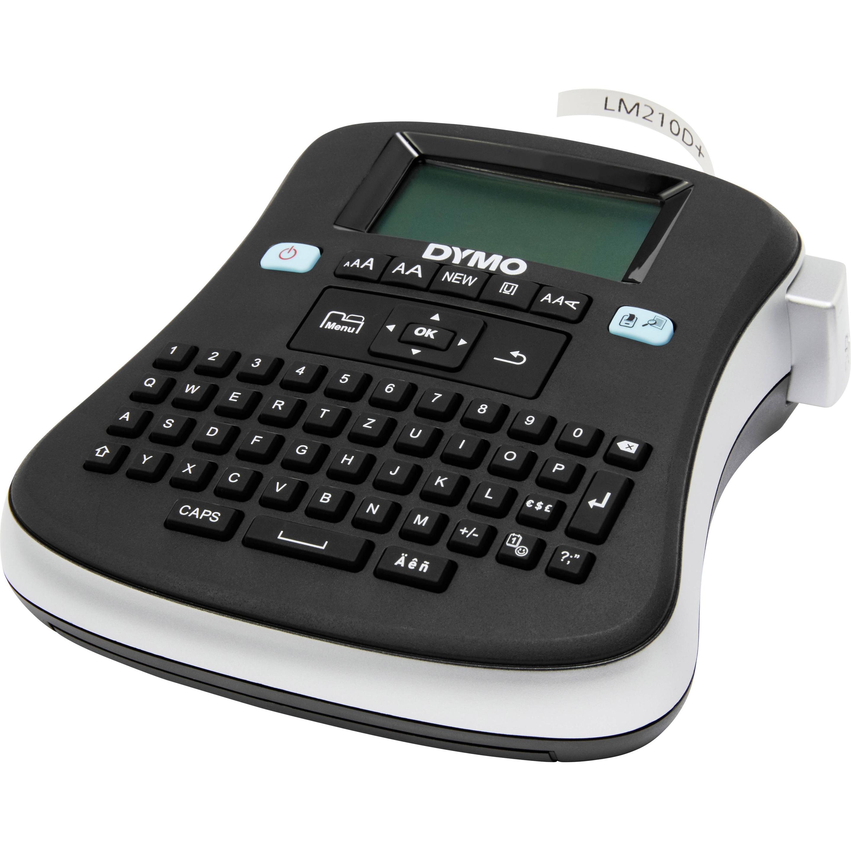 Dymo LabelManager 210D + Kofferset, Beschriftungsgerät, Schwarz, Silber
