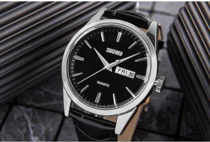 Actual product image Skmei 9073SIBK-B Herrenuhr + BOX (Analogue wristwatch, 39 mm)