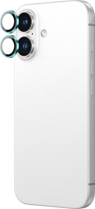 Immagine prodotto Amazingthing AR Aluminium 2 Linsenglas mit Kameralinsenrahmen für iPhone 16 / 16 Plus - Grün (1 Pezzo/i, Apple iPhone 16)
