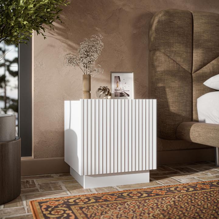 Actual product image Cama Bedside cabinet, 2 pcs, LIVERTI, 45x42x47, white (44.50 x 42 x 47 cm)