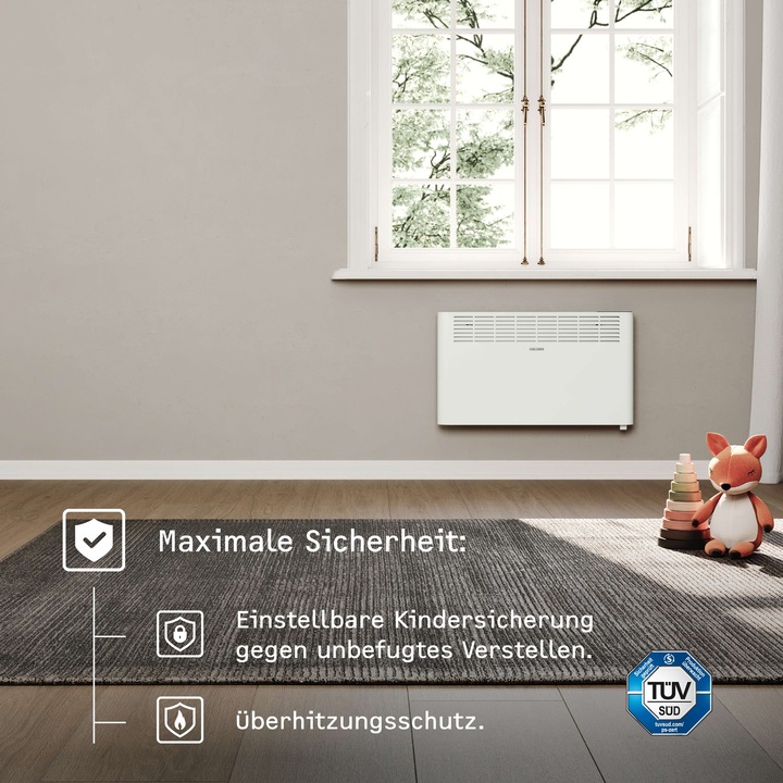Produktbild Stiebel Eltron CNS 3000 Plus LCD, 3,0 kW Wandkonvektor für ca. 35 m², TÜV geprüft (3000 W)