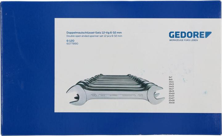 Image du produit Gedore 6-120 Jeu de clés à fourche double 12 pièces 6-32 mm (32 mm)