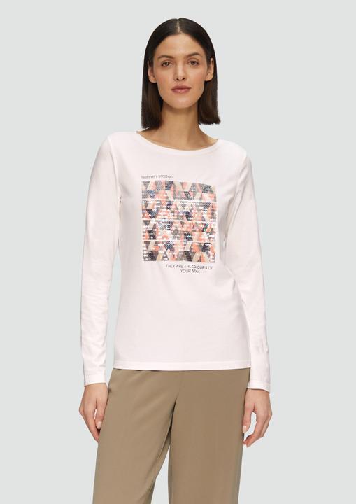 Actual product image S.Oliver T-Shirt Langarmshirt mit Frontprint und Pailletten (34)