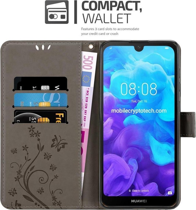 Produktbild Cadorabo Flower Book Cover (Huawei Y6 Pro)