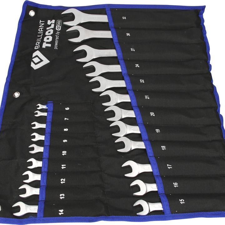 Produktbild Brilliant Tools Gabel-Ringschlüssel, 21-tlg. (19 mm, 8 mm, 10 mm)