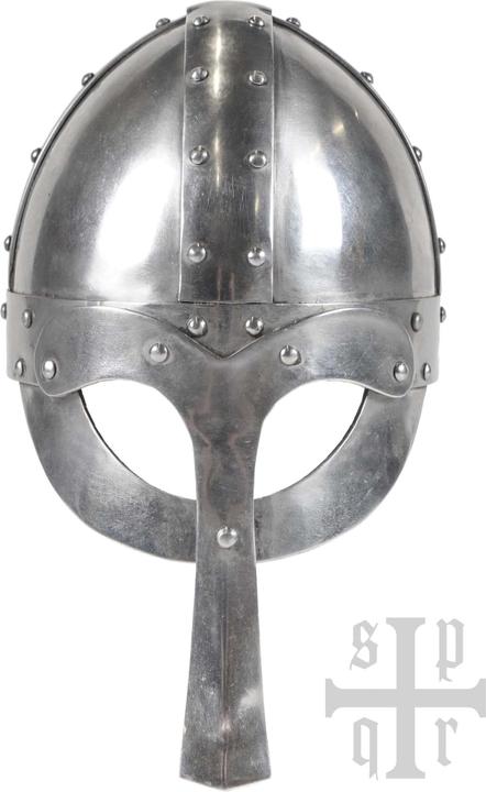 Actual product image SPQR Viking goggle helmet with long nasal 2 mm steel