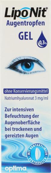 Image du produit Lipo Nit Gel Augentropfen (10 ml, grâce au gel collyre LipoNit. Gouttes pour les yeux avec hyaluron pour les yeux irrités., yeux brûlants et secs, LipoNit Gel 10 ml Gouttes oculaires Hydratation longue durée pour les yeux irrités)