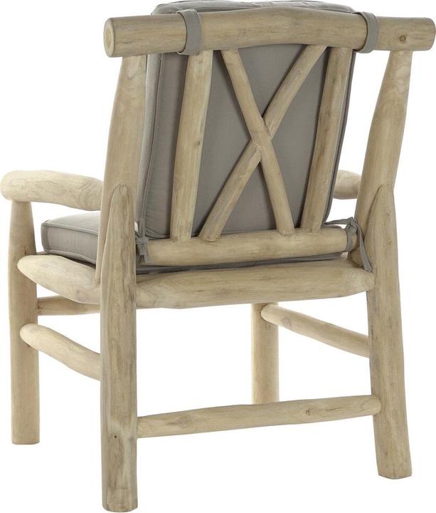 Image du produit DKD Home Decor Garden sofa Natural Light grey Teak 65 x 80 x 92 cm