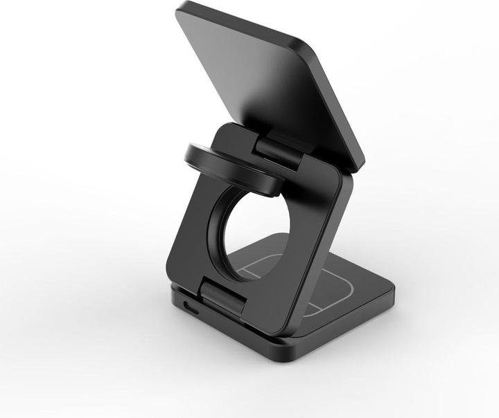 Actual product image Misura MH08 Pro - 3-in-1 Foldable Qi2 Wireless Charger - BLACK