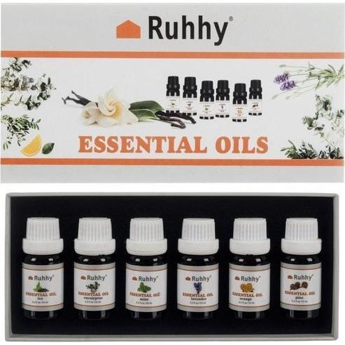 Ruhhy, Diffusore di aromi elettrico, Dyfuzor zapachowy Olejek eteryczny- zestaw 6szt. 10ml 21939