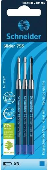 Image du produit Schneider Electric Mines Slider 755, Bl, Xb,3pcs. (3 pièce(s), Bleu, 0.70 mm)