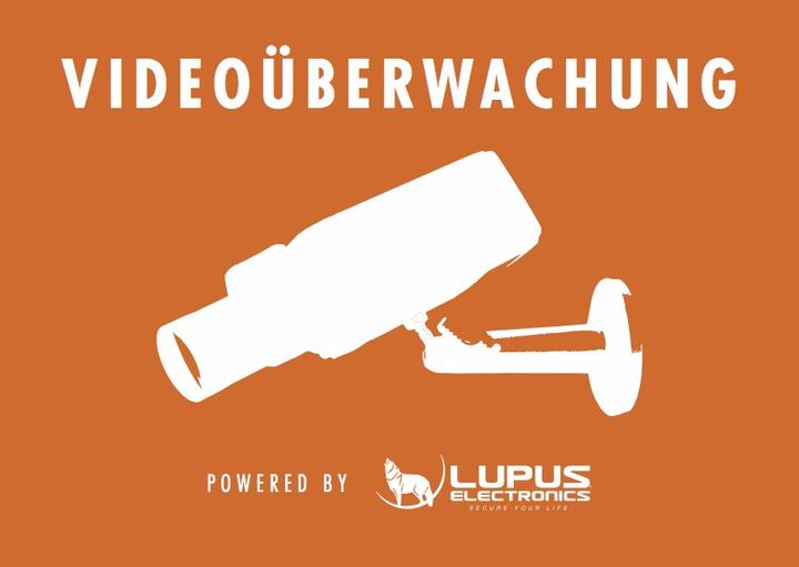 Lupus-Electronics Aufkleber: "Achtung Videoüberwachung"