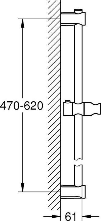 Produktbild Grohe Vitalio Brausestange, 600mm Länge, chrom