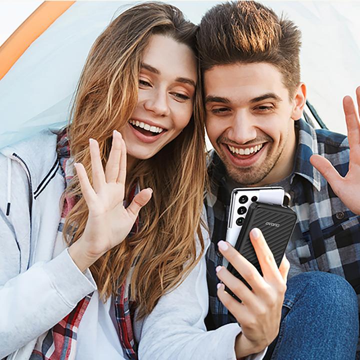 Image du produit Dudao K11 10000mAh Powerbank mit integrierten Kabeln - Schwarz (10000 mAh, 10 W)