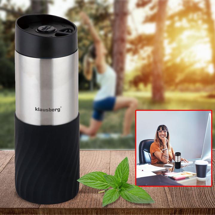 Actual product image Klausberg Double-walled thermo mug, 420ml, black (0.42 l)