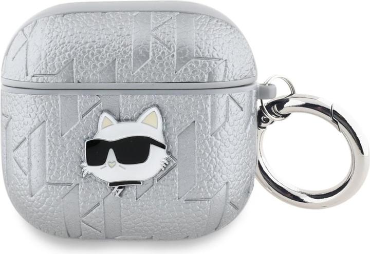 Karl Lagerfeld Monogram Choupette Head case for AirPods 4 - silver (Kopfhörer Hülle)