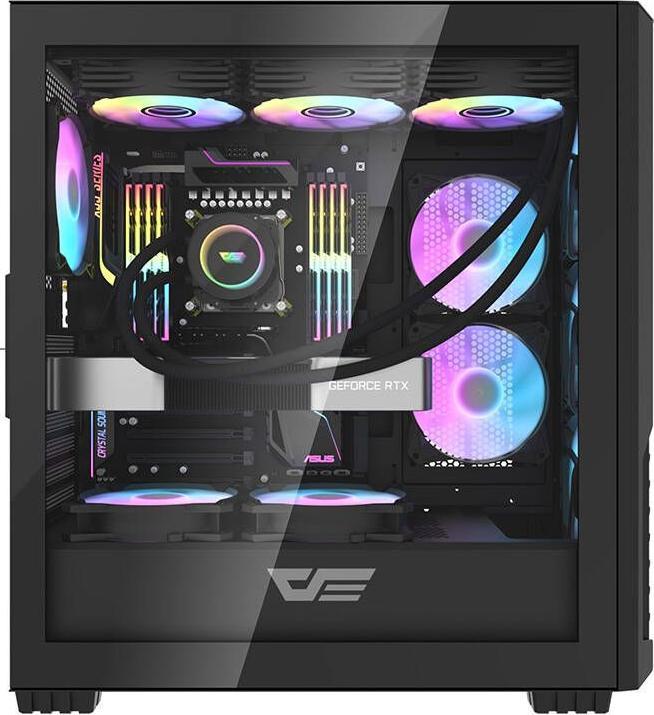 Actual product image Darkflash Tech Computer case DF2100 4 ARGB fans (black) (E-ATX)