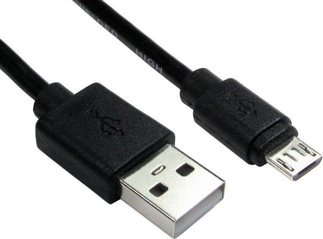 Image du produit RS PRO Câble USB, USBA / Micro-USB B, 1m USB 2.0 noir (1 m, USB 2.0)