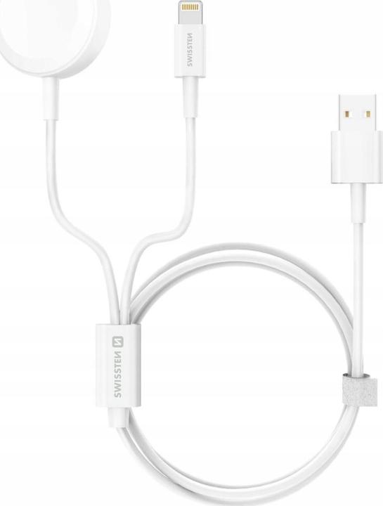 Actual product image Swissten Wireless CHARGER 2in1 Apple Watch AND Lightning, USB-C 1.2 M