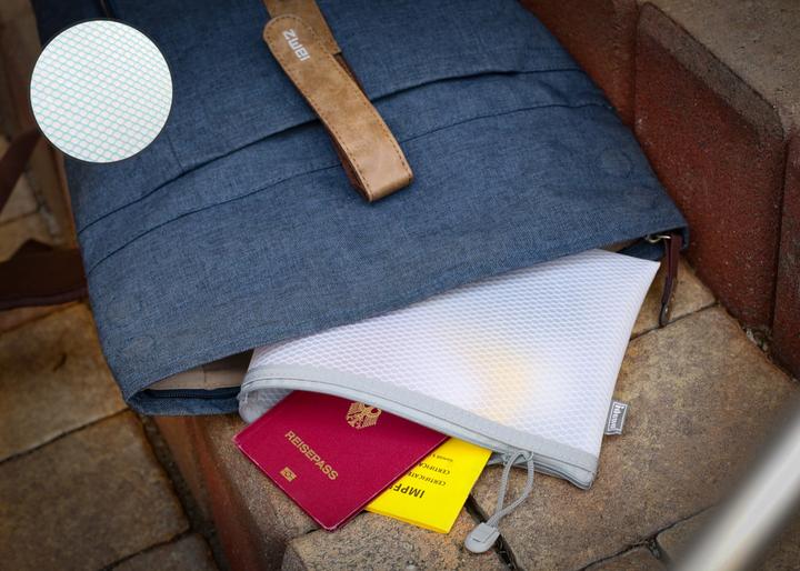 Actual product image Idena Zip Pocket A5 Mesh blue (A5, 1x)