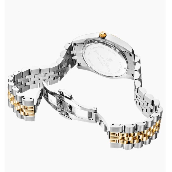 Image du produit Jacques du Manoir Inspiration Romaine, montre analogique à quartz avec bracelet bicolore (Montre analogique, Swiss Made, 34 mm)