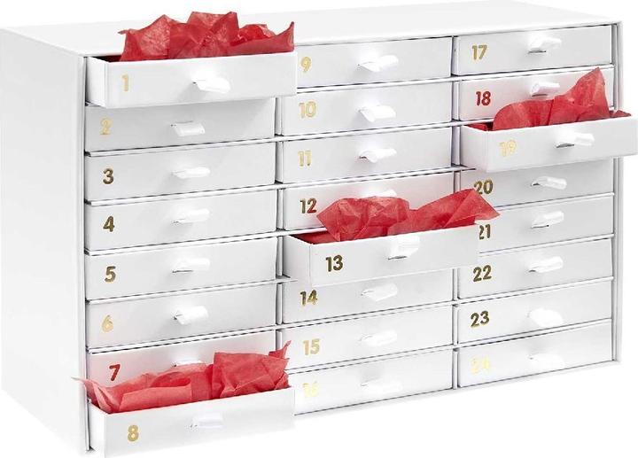 Image du produit Rico Design Calendrier de l'Avent, boîte blanche et dorée,.500481