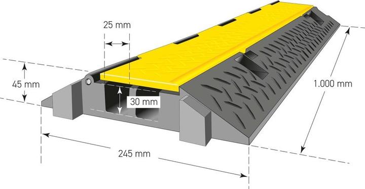 Produktbild Moravia Kabelbrücke 2-Kanal MORION Normelement, 1000x250x45 mm (100 cm)