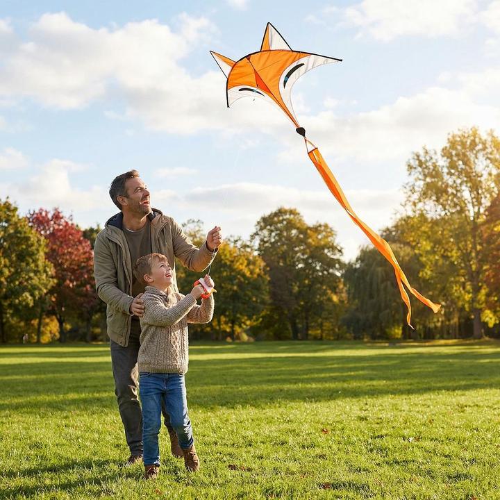 Actual product image Invento Kite Ecoline Fox Kite 96x76 cm, from 5 years, incl. handle with 25 m cord