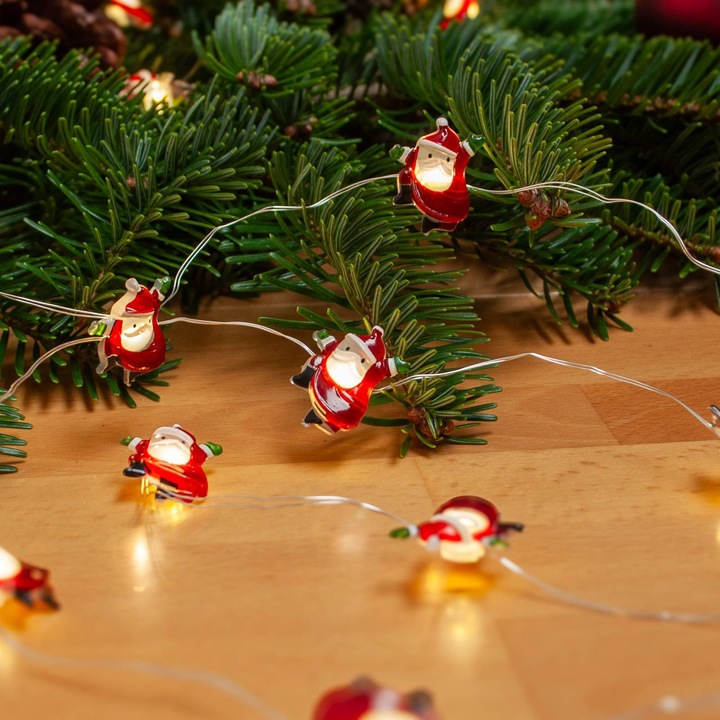 Produktbild Lindby Motje LED-Lichterkette, Weihnachtsmann (3.20 m)