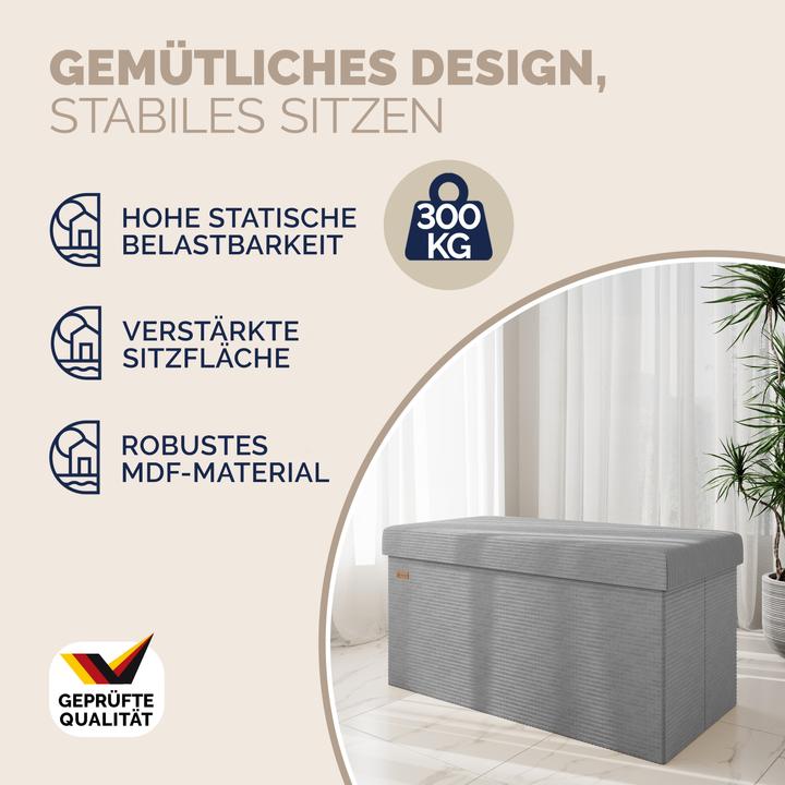 Image du produit Casaria Coffre de siège Cord (76 cm)