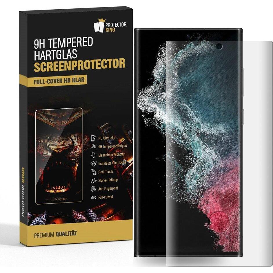 Protectorking 6x echser Tempered 9H Panzerglas 5D KLAR (6 Stück, Samsung Galaxy S22 Ultra), Smartphone Schutzfolie