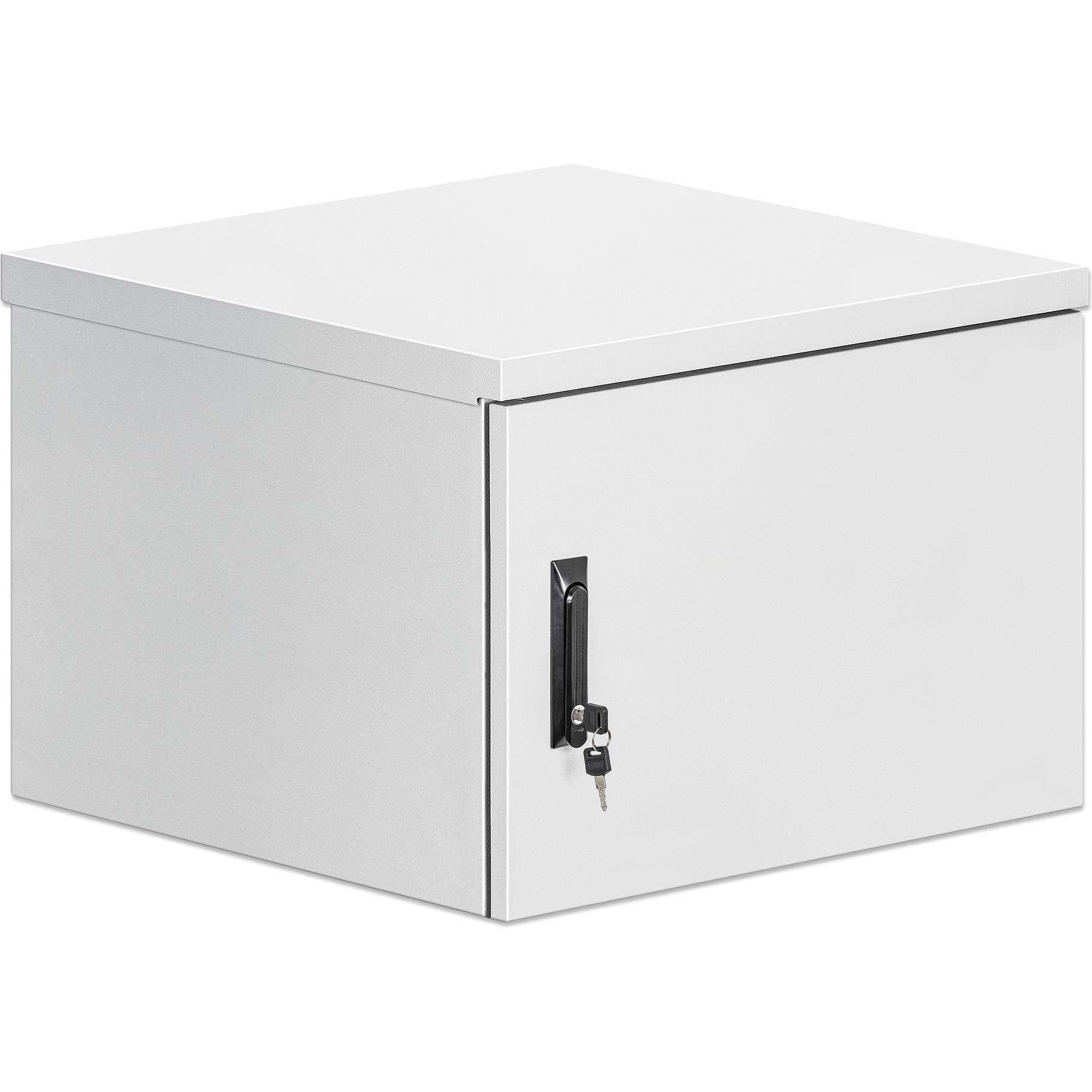 Thumbnail - Intellinet Industrieller IP55 19" Wandverteiler mit integrierten Lüftern, 9 HE (9 HE, 19 Zoll Rack), Serverschrank, Grau