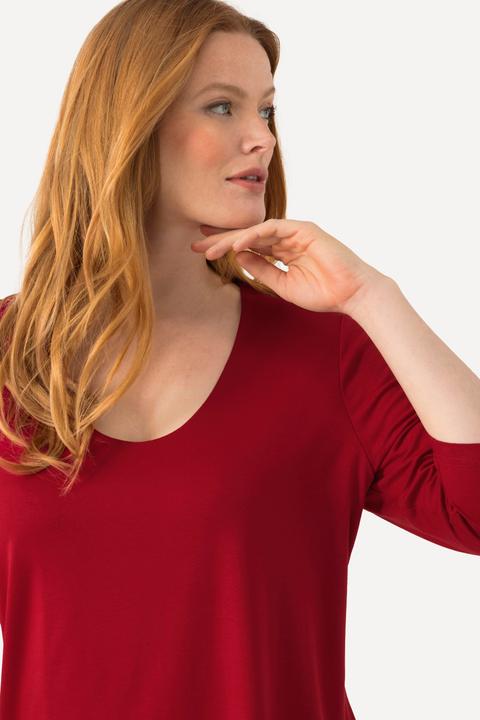 Immagine prodotto Ulla Popken Maglia con doppio strato sul davanti, scollo a V e maniche a 3/4 (42, 44)
