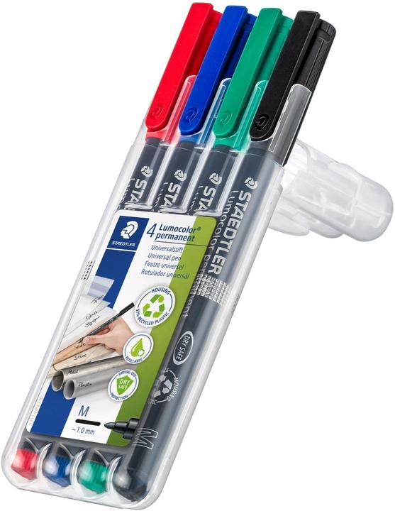 Image du produit Staedtler Lumocolor permanent (Multicolore, 1 mm, 4 x)