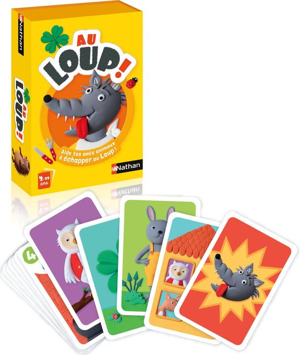 Produktbild Nathan Jeux de Cartes Jeu de cartes Au loup! Kartenspiel Collectible (Multilingual, 1 - 4 Spieler)