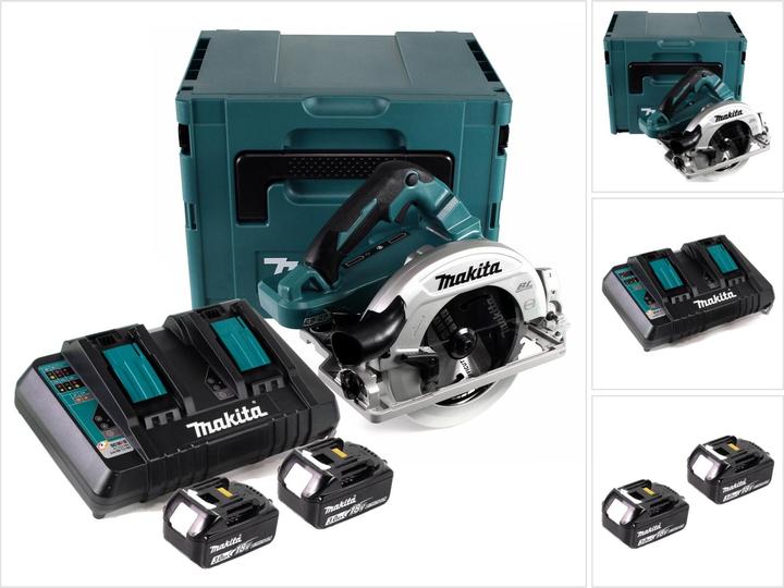 Produktbild Makita DHS 782 PF2J Akku Handkreissäge 36V (2x18V) 190 mm Brushless im Makpac + 2x 3,0 Ah Akku + Dop