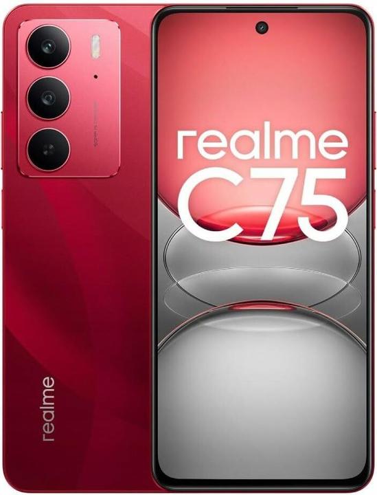 Produktbild realme C75 8/256GB Ruby Red IP69 45W 90Hz (256 GB, Ruby Red, 6.72", Dual SIM, 4G)
