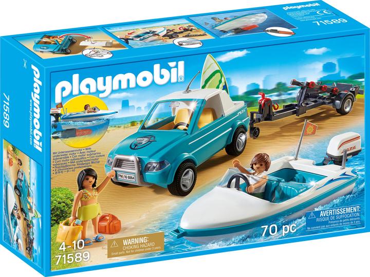 Produktbild Playmobil Surfer-Pickup mit Speedboat (71589)