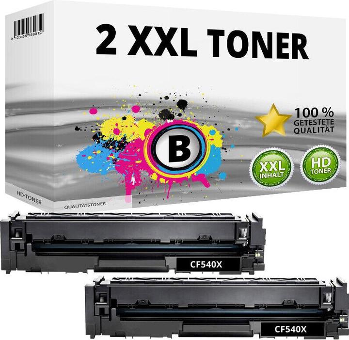 Image du produit Druckfuxx 2 XL Toner für HP 203X CF540X LaserJet Pro MFP M281 FDW M254 DW M281 FDN M280 NW