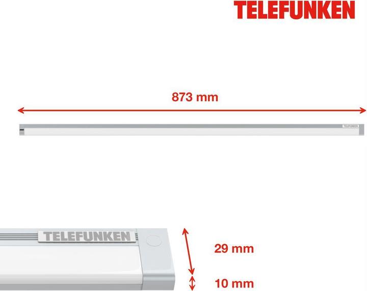 Produktbild Telefunken LED Unterbauleuchte, silber, 1xLED-Platine/10W (1100 lm)