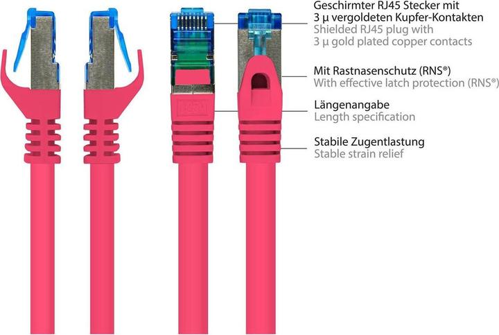 Produktbild Good Connections Alcasa RJ45-RJ45 m-m (S/FTP, CAT6a, 50 m)