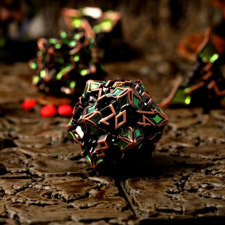Produktbild Glass Staff Elfan Woods Metal RPG Dice Set