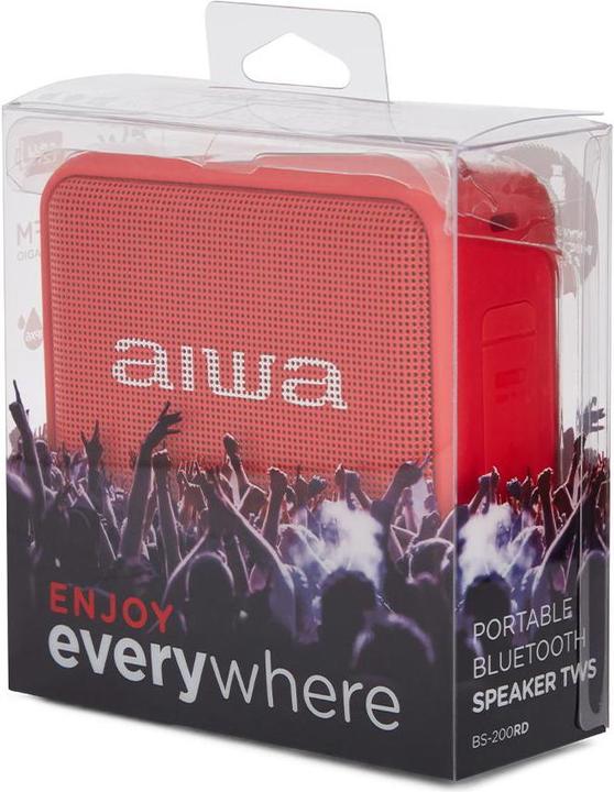 Actual product image Aiwa BS-200RD Portable Speaker Mono Portable Speaker Red 6W (12 h)