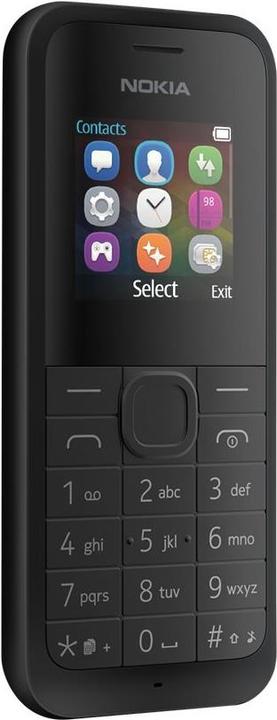 Image du produit Nokia 105 Dual SIM, noir (UE) (1.45", 2G)